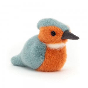 Oiseaux Jellycat Peluche Birdling Kingfisher,10cm x 7cm x 9cm Bleu | 51307-PVMW