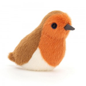 Oiseaux Jellycat Peluche Birdling Robin,10cm x 7cm x 9cm Marron | 86247-ASRT