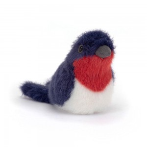 Oiseaux Jellycat Peluche Birdling Swallow,10cm x 7cm x 9cm Bleu | 43271-JRQS