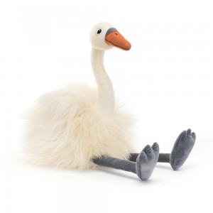 Oiseaux Jellycat Peluche Evelyn Swan,50cm x 15cm 20cm Blanche | 92415-ARYJ