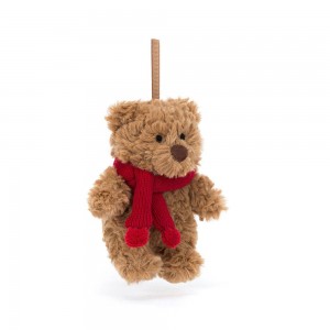 Ours Jellycat Peluche Bartholomew Decoration,12cm x 6cm x 5cm Marron | 96321-PXBV