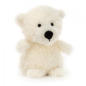 Ours Jellycat Peluche Little Polar,18cm x 10cm x 8cm Blanche | 56039-UPDY