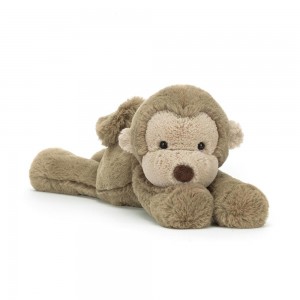 Ours Jellycat Peluche Smudge Monkey,13cm x 11cm x 24cm Marron | 39506-CWOI