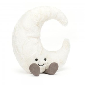 Peluche Bébé Jellycat Amuseables Moon,27cm x 18cm x 8cm Blanche | 23479-JWPA