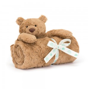 Peluche Bébé Jellycat Bartholomew Bear Blankie,56cm x 70cm x 9cm Marron | 87013-GMVO