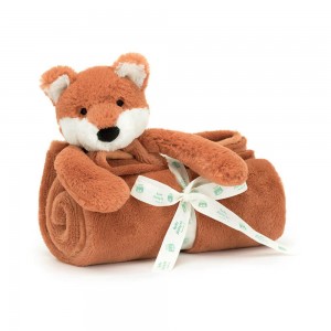 Peluche Bébé Jellycat Bashful Fox Cub Blankie,56cm x 70cm x 9cm Orange | 15824-FQAD
