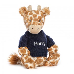 Peluche Bébé Jellycat Bashful Giraffe,31cm x 12cm x 9cm Orange | 78650-WBXH