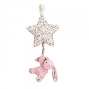 Peluche Bébé Jellycat Blossom Tulip Bunny Star Musical Pull,30cm x 19cm x 3cm Rose | 95310-KNOI