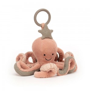 Peluche Bébé Jellycat Odell Octopus Activity Toy,10cm x 20cm x 20cm Orange | 93148-WERH