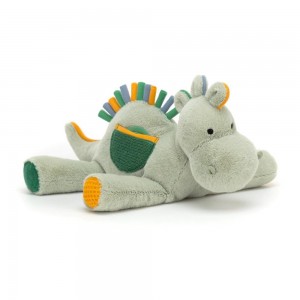 Peluche Bébé Jellycat Peek-a-Book Dino Activity Toy,20cm x 8cm Vert | 18490-RWSC
