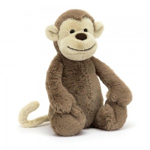 Peluche Bébé Jellycat Peluche Bashful Monkey,31cm x 12cm x 9cm Marron | 54620-UNEO