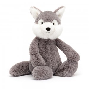 Peluche Bébé Jellycat Peluche Bashful Wolf,31cm x 12cm x 9cm Grise | 71640-TOIF