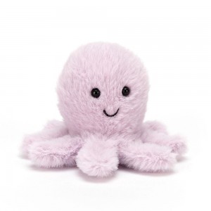 Peluche Bébé Jellycat Peluche Fluffy Octopus,8cm x 11cm x 10cm Violette | 73614-KRHC