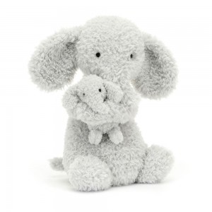 Peluche Bébé Jellycat Peluche Huddles Elephant,26cm x 14cm x 10cm Grise | 98421-ZDUR