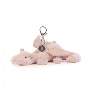 Peluche Breloque De Sac Jellycat Dragon,12cm x 8cm x 22cm Rose | 59607-MVBT