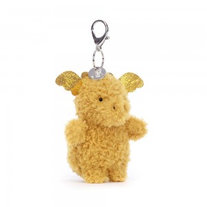 Peluche Breloque De Sac Jellycat Little Dragon,16cm x 6cm x 8cm Jaune | 76940-WHPU