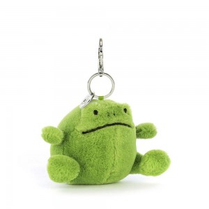 Peluche Breloque De Sac Jellycat Ricky Rain Frog,14cm x 8cm x 8cm Vert | 80412-FVHA