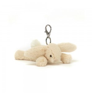 Peluche Breloque De Sac Jellycat Smudge Rabbit,13cm x 6cm x 16cm Beige | 09628-MWUH