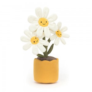 Plantes Jellycat Peluche Amuseables Daisy,34cm x 11cm x 11cm Blanche | 29385-MSTJ