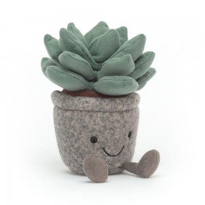 Plantes Jellycat Peluche Amuseables Silly Succulent Azulita,16cm x 7cm x 6cm Vert | 52781-AUPR