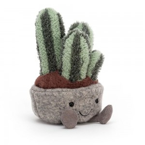 Plantes Jellycat Peluche Amuseables Silly Succulent Columnar Cactus,18cm x 10cm x 9cm Vert | 62358-IZCF