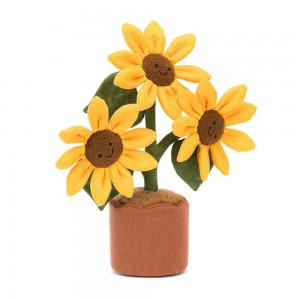 Plantes Jellycat Peluche Amuseables Sunflower,35cm x 11cm x 11cm Jaune | 03562-NHCA