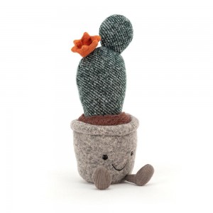 Plantes Jellycat Peluche Silly Succulent Prickly Pear Cactus,24cm x 7cm x 6cm Vert | 49206-JPOC