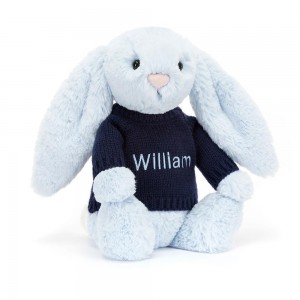 Pulls Jellycat Bashful Bunny,31cm x 12cm x 9cm Bleu | 30572-IQDV