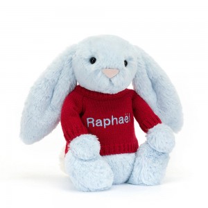 Pulls Jellycat Bashful Bunny,31cm x 12cm x 9cm Bleu | 35916-WRBM