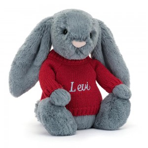 Pulls Jellycat Bashful Dusky Bunny,31cm x 12cm x 9cm Bleu | 69027-TVHJ