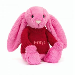 Pulls Jellycat Bashful Hot Bunny,31cm x 12cm x 9cm Rose | 04516-GEMO