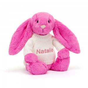 Pulls Jellycat Bashful Hot Bunny with Cream,31cm x 12cm x 9cm Rose | 17026-UJXB