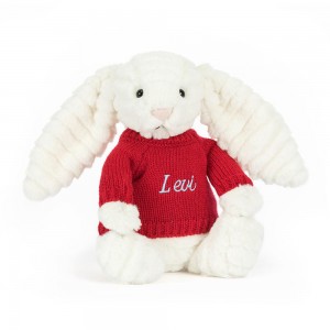 Pulls Jellycat Bashful Luxe Bunny Nimbus,31cm x 12cm x 9cm Blanche | 70395-EHAQ