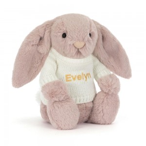 Pulls Jellycat Bashful Luxe Bunny with Cream,31cm x 12cm x 9cm Rose | 78291-XTAU