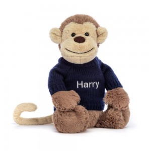 Pulls Jellycat Bashful Monkey,31cm x 12cm x 9cm Marron | 02349-MCQV