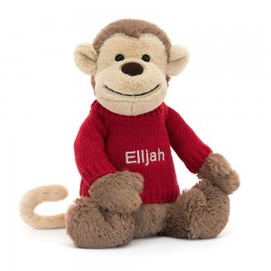 Pulls Jellycat Bashful Monkey,31cm x 12cm x 9cm Marron | 26305-ZUQJ