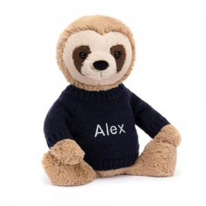 Pulls Jellycat Bashful Sloth,28cm x 10cm x 7cm Beige | 09713-ROAJ