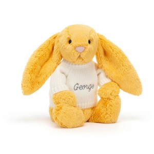 Pulls Jellycat Bashful Sunshine Bunny with Cream,31cm x 12cm x 9cm Jaune | 21859-BXCW