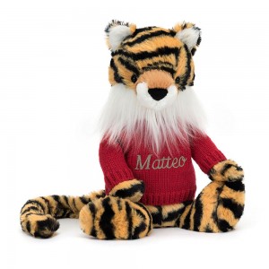 Pulls Jellycat Bashful Tiger,31cm x 12cm x 9cm Jaune | 74682-ZYTG