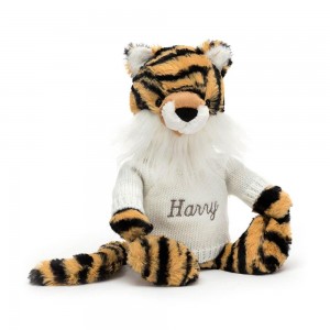 Pulls Jellycat Bashful Tiger with Cream,31cm x 12cm x 9cm Jaune | 61275-OBNX