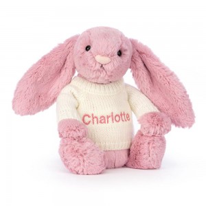 Pulls Jellycat Bashful Tulip Bunny with Cream,31cm x 12cm x 9cm Rose | 45168-SVQJ