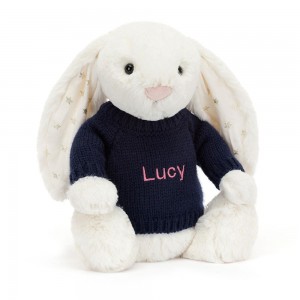 Pulls Jellycat Bashful Twinkle Bunny,31cm x 12cm x 9cm Blanche | 56098-OUGK