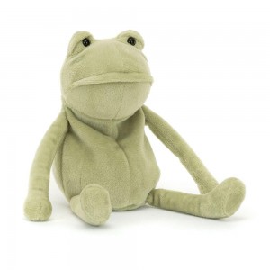 Reptiles Jellycat Peluche Fergus Frog,18cm x 7cm x 7cm Vert | 97540-NFWO
