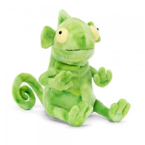 Reptiles Jellycat Peluche Frankie Frilled-Neck Lizard,25cm x 10cm x 15cm Vert | 56947-NJBV