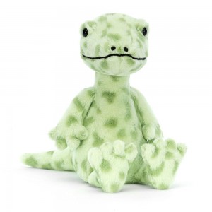 Reptiles Jellycat Peluche Gunner Gecko,25cm x 10cm x 24cm Vert | 10284-JAYU