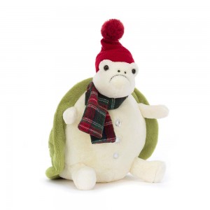 Reptiles Jellycat Peluche Snowman Timmy Turtle,28cm x 20cm x 16cm Blanche | 43716-TQUZ