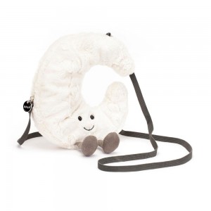 Sacs Jellycat Amuseables Moon,25cm x 19cm x 6cm Blanche | 67932-ZXQA
