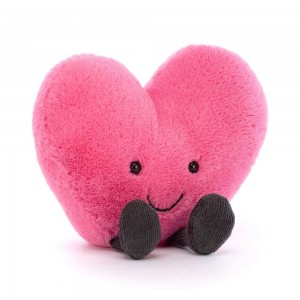 Saint Valentin Jellycat Peluche Amuseables Hot Heart,11cm x 12cm x 4cm Rose | 53218-FXCW