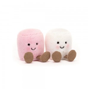 Saint Valentin Jellycat Peluche Amuseables and White Marshmallows,9cm x 15cm x 5cm Rose | 72958-KUCD