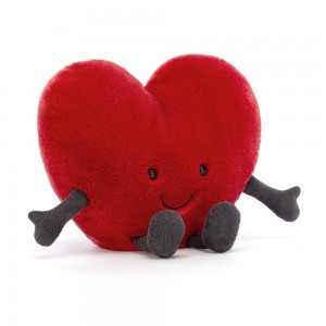 Saint Valentin Jellycat Peluche Amuseables Heart,17cm x 19cm x 7cm Rouge | 39781-KBLW